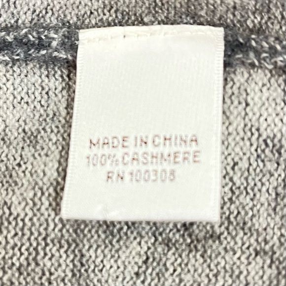 BULLOCK & JONNES 4-Ply Pure Cashmere V-Neck Sweater Pullover In Gray Size XXL - Picture 7 of 9